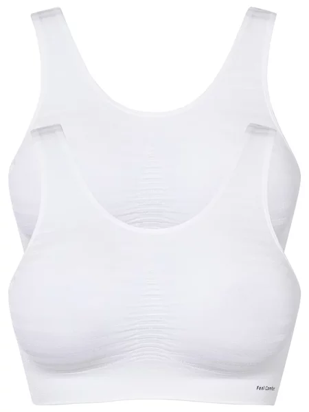 Biustonosz bezszwowy bustier Feel comfort 2 szt. biały