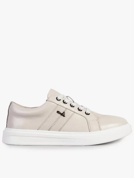 Кожаные кеды Modamilano бежевые