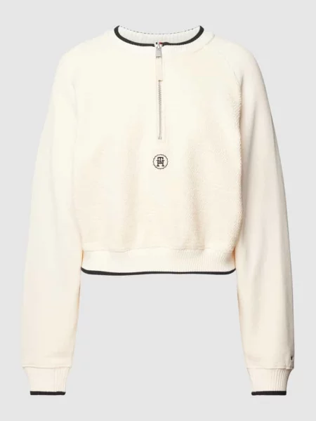 Bluza z paskami w kontrastowym kolorze czarna