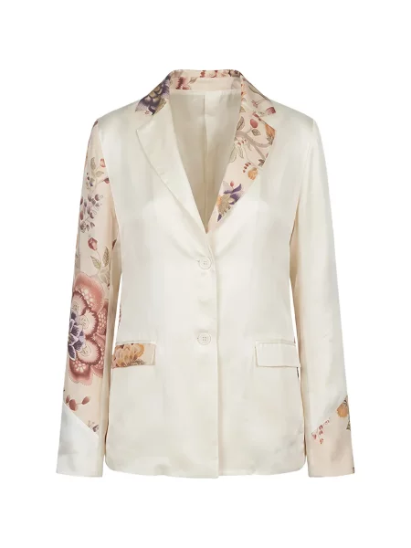 Sacou Avant Toi de mătase cu model floral cu imagine