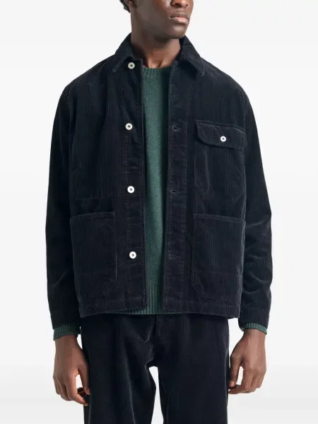 Geacă Norse Projects de catifea cord albastru