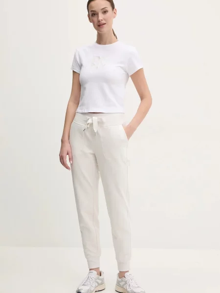 Спортивні штани Dkny однотонні бежевий