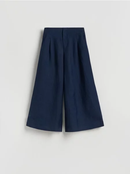 Reserved Широкі штани темно-синій сині