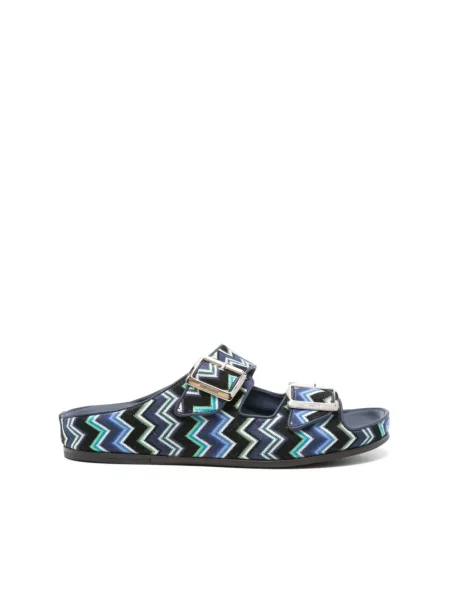 Klapki Missoni niebieskie