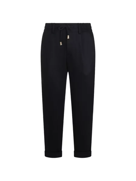 Pantaloni Eleventy cu cordon albastru