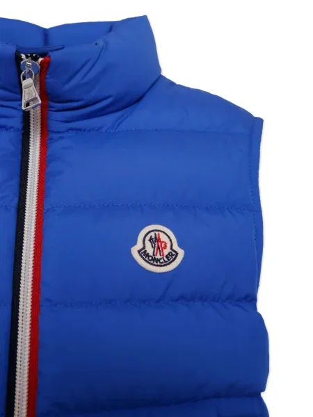 Kamizelka puchowa dziecięca Moncler Enfant niebieska