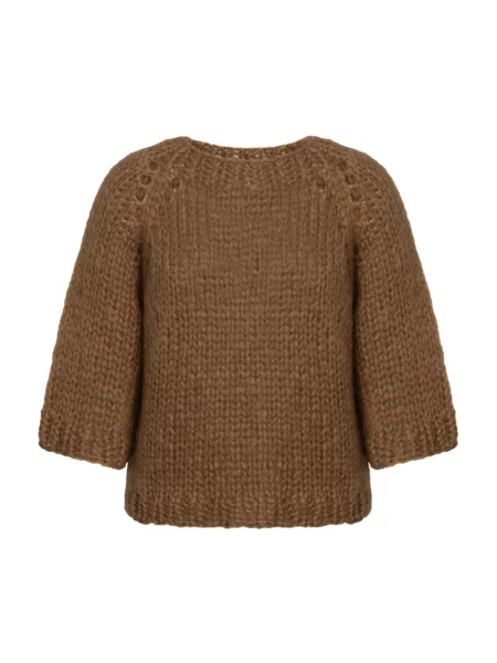 Dzianinowy sweter Dondup brązowy