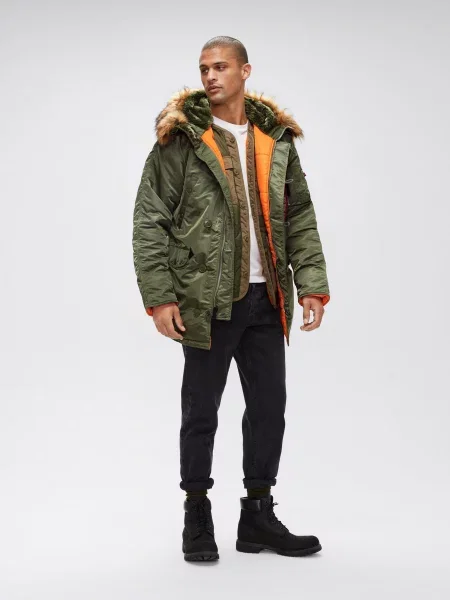 Alpha Industries Slim Fit Парка зелений