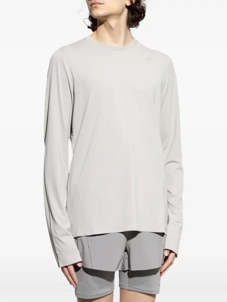 Koszulka Adidas z zamkiem błyskawicznym do połowy bez rękawów skórzana brązowa