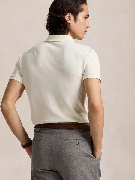 Tricou polo Polo Ralph Lauren plasă bej