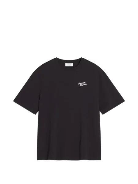 Tricou Maison Kitsune cu broderie negru