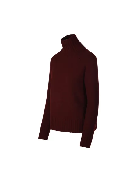 Sweter z golfem Max Mara czerwony