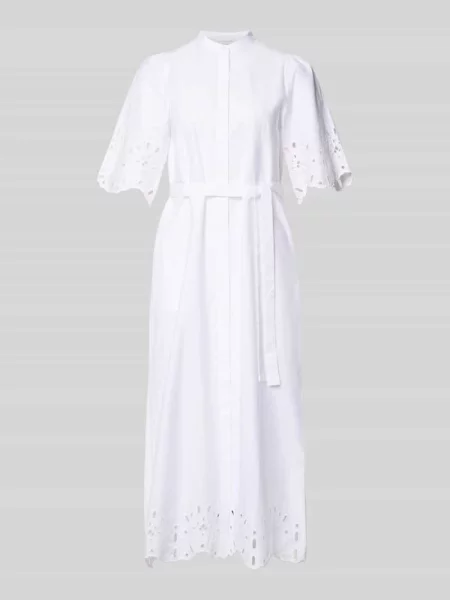 Sukienka koszulowa z haftem angielskim model Marika' Guido Maria Kretschmer Woman biała