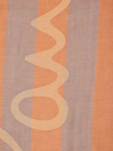Fular Paul Smith cu dungi cu imagine portocaliu