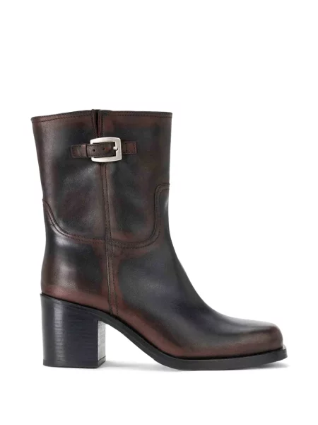 Botine Staud din piele zdrențuiți maro