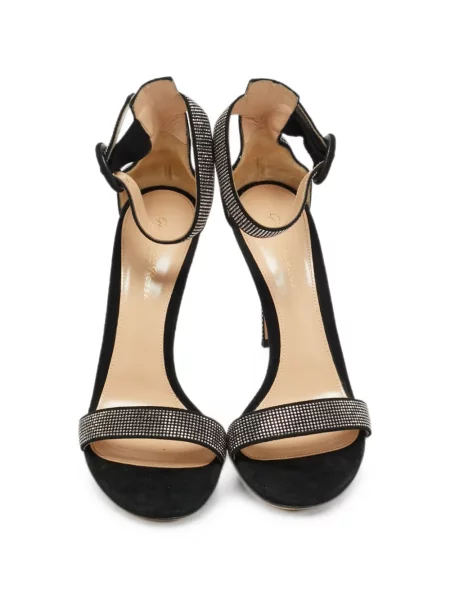 Sandale Gianvito Rossi din piele de căprioară negru