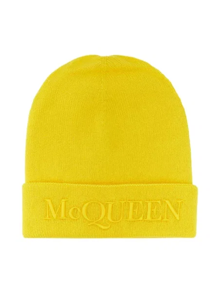 Czapka Alexander Mcqueen żółta