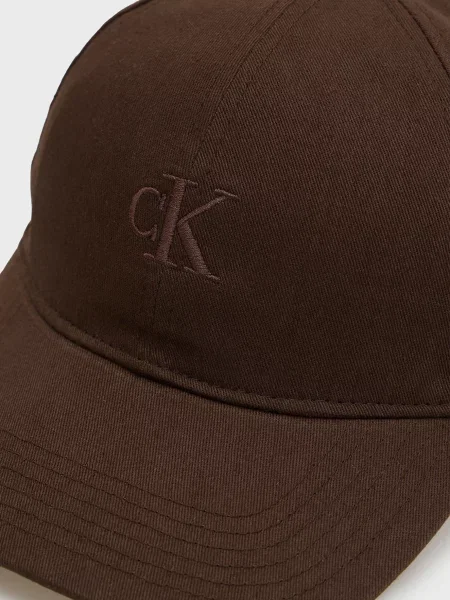 Вишита кепка Calvin Klein коричнева