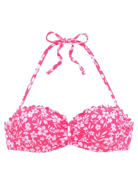 VIVANCE Bikini zgornji del roza bela