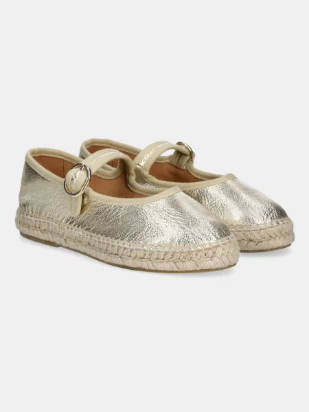 Answear Lab espadrile de piele auriu
