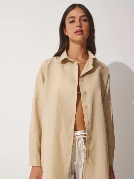 Happiness İstanbul Bluză deschis bej