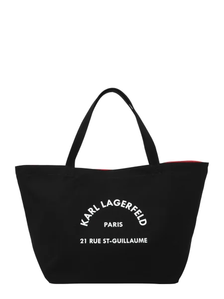 Geantă shopper Karl Lagerfeld din canvas negru