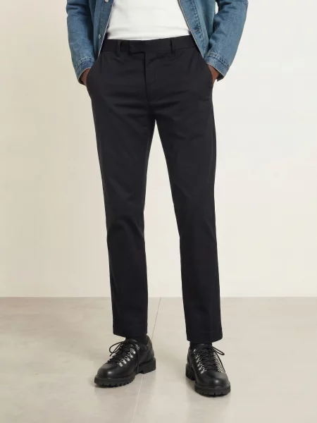 Allsaints Kalhoty Bay Tailored Fit černá