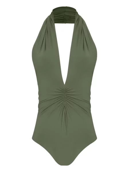 Strój kąpielowy Lygia & Nanny z dekoltem halter zielony