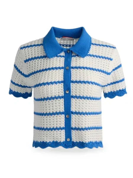 Cardigan Alice + Olivia tricotate alb
