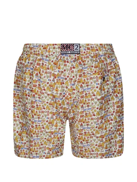 Slip de baie Mc2 Saint Barth cu imagine cu cordon alb