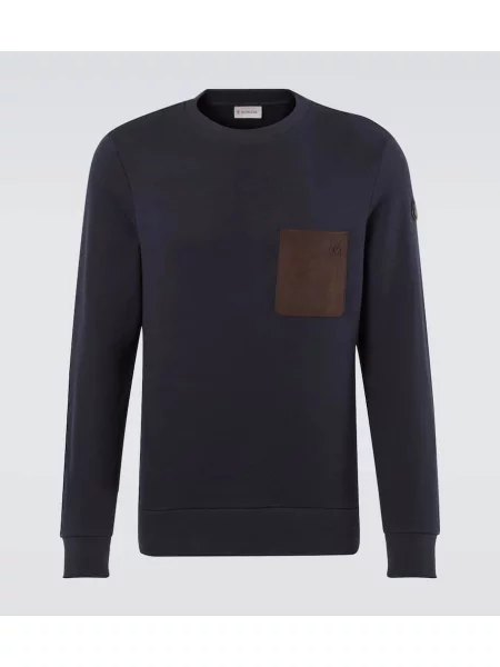 Hanorac Moncler din cașmir albastru