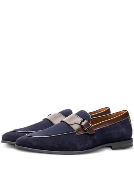 Loafersy Poche Paris niebieskie