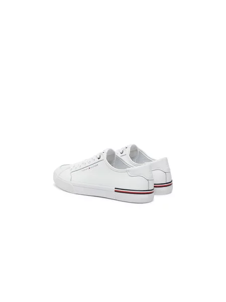 Tommy Hilfiger Tenis superge Core Corporate Vulc Leather bela