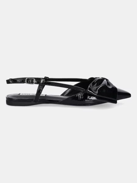Кожаные балетки Steve Madden с открытой пяткой черные