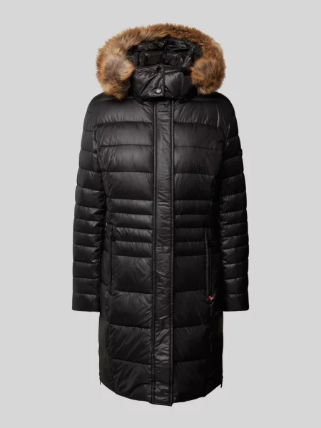 Płaszcz pikowany z zapinanymi na błyskawiczny model ‘DALIA’ Frieda & Freddies czarny