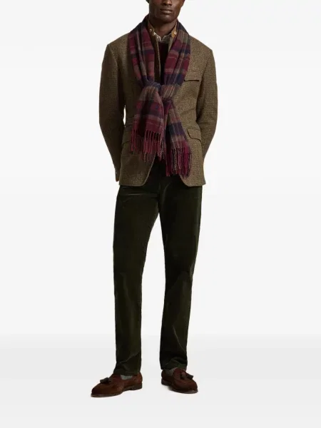 Șosete Polo Ralph Lauren cu model herringbone cu broderie plasă albastru