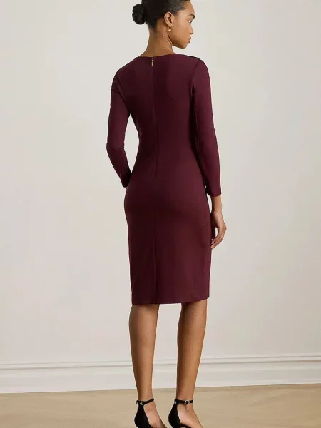 Lauren Ralph Lauren Pletené šaty karmínovo červená