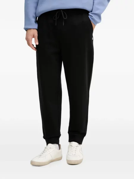 Pantaloni Benetton alergare cu autograf negru