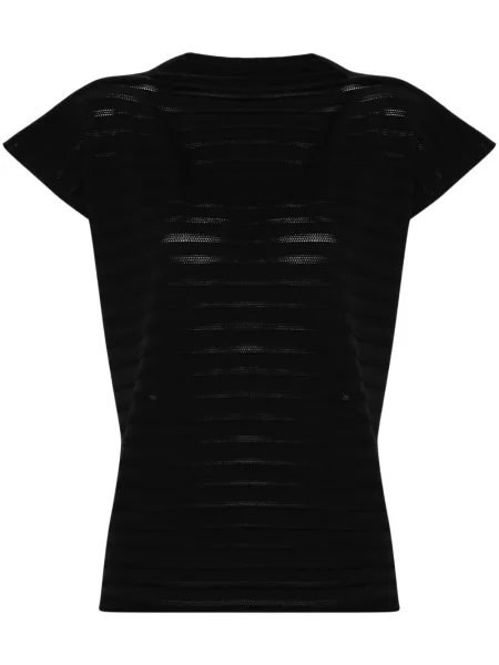 Top Pleats Please Issey Miyake tricotate plisat negru
