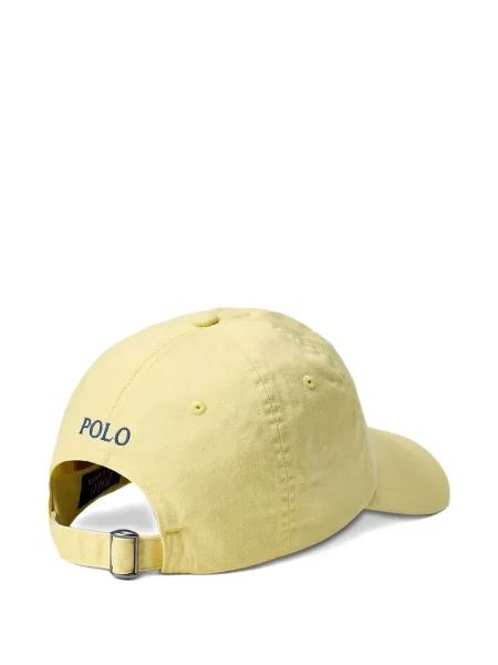 Șapcă Polo Ralph Lauren din fleece cu dungi cu volane albastru