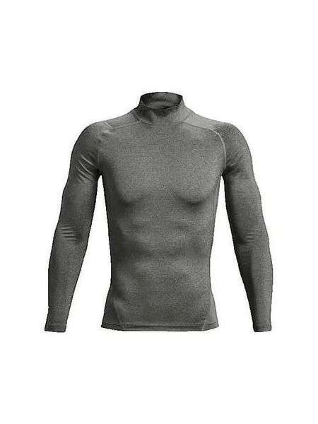 Under Armour Tričko Ua Hg Armour Comp Mock Ls Compression Fit sivá