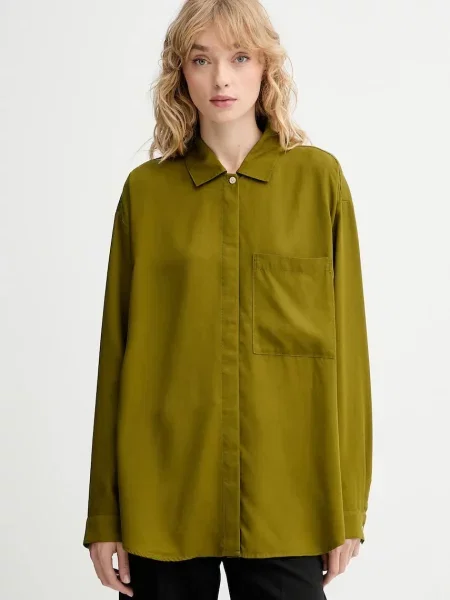 Marc O'Polo cămașă cu guler clasic relaxed verde