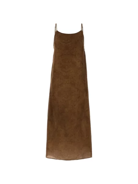 Rochie maxi Uma Wang din jacard maro
