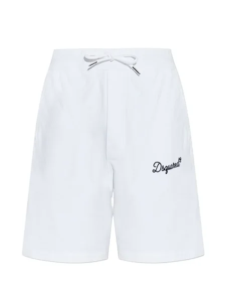 Pantaloni scurți Dsquared2 cu broderie alb