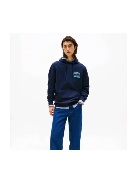 Mikina Tommy Jeans modrá