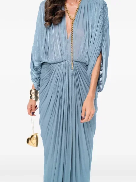 Rochie maxi Ana Radu drapată albastru
