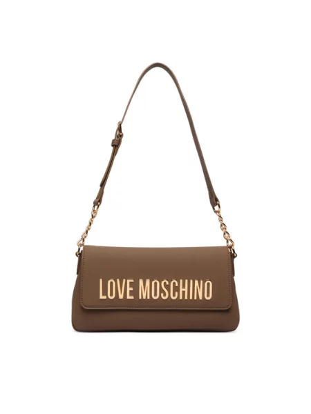 Love Moschino kabelka dámska z imitácie kože hnedá