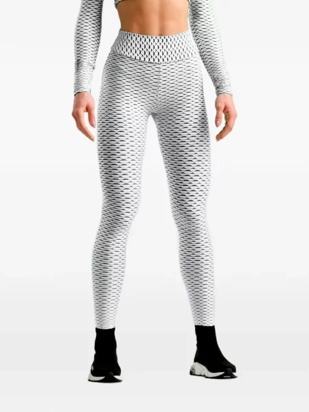 Leggings Tessitura Body Couture alb