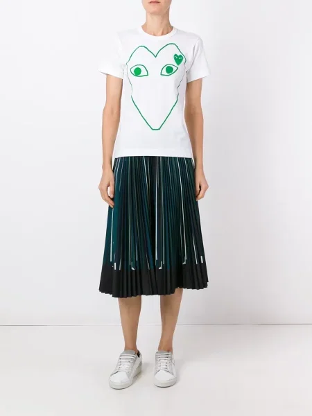 Raštuotas marškinėliai Comme Des Garçons Play balta