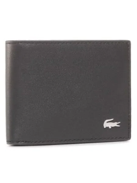 Кожен портфейл Lacoste мъжки черно